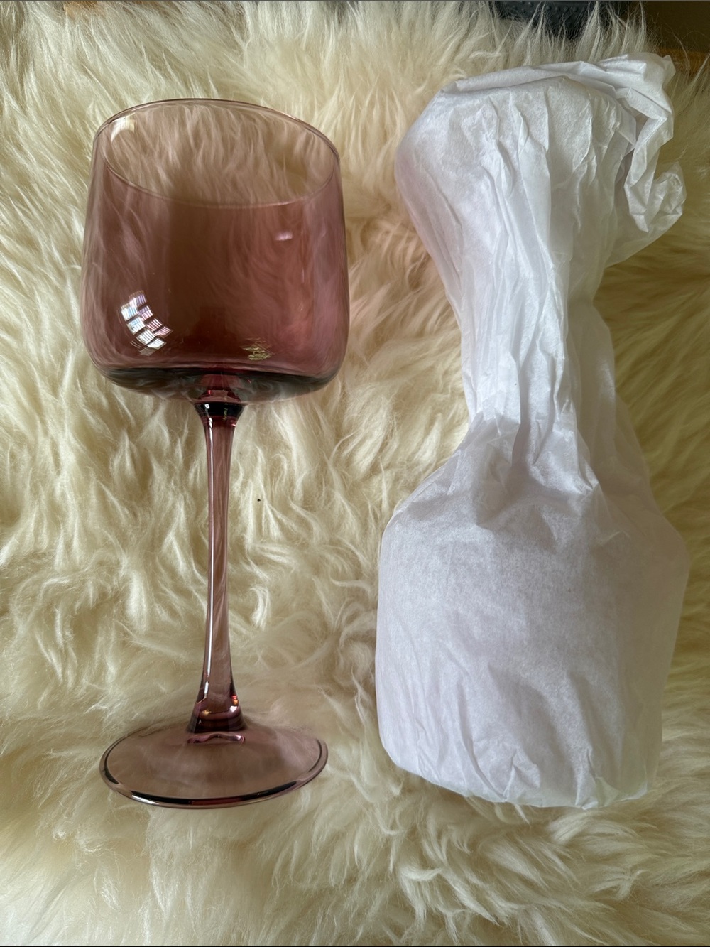 Our Place Blush Pink Stemmed Wine Glass - Elegant Home Accent